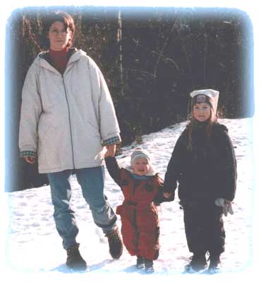 Alfawolfin Anja Bergk
mit den Wlfchen 
Natascha & Adrian